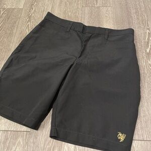 Stylish Black Women's Shorts with Gold Accent